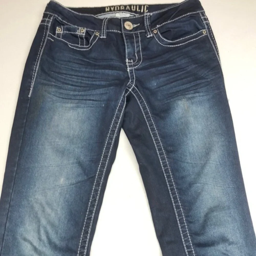 HYDRAULIC MID-RISE SKINNY STRETCH JEANS 6/28x32 ⭐️